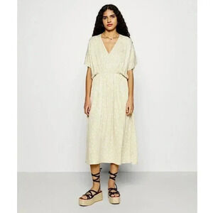 SAMSOE Andina Midi Polka Dot Dress Modern Minimalist Lagenlook Pull Over